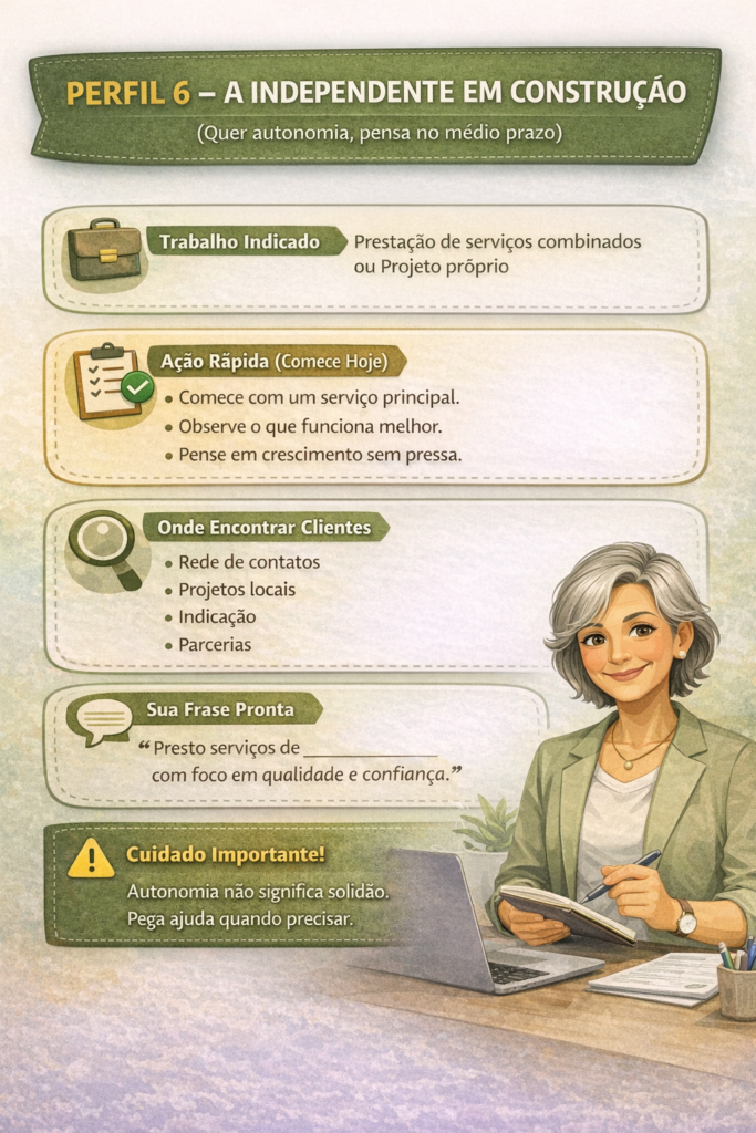 Renda extra para mulheres 50+, infográfico