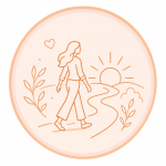 mulher andando em estrada iluminada e com natureza em volta representando o estilo de vida